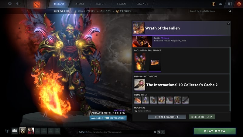 items set dota2 mới wrath of the fallen