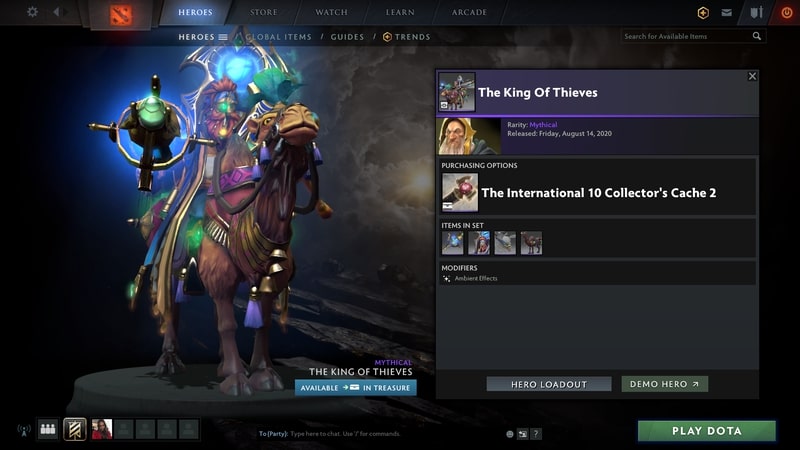 items set dota2 mới the king of thieves