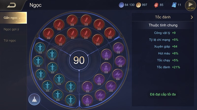 Bảng ngọc Valhein chi tiêt